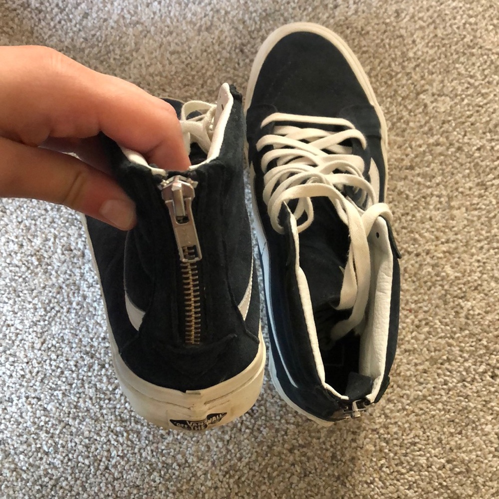 Blue zip up vans